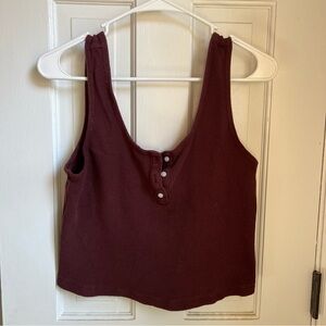 Old Navy Women’s Waffle Cropped Tank Top Size Large